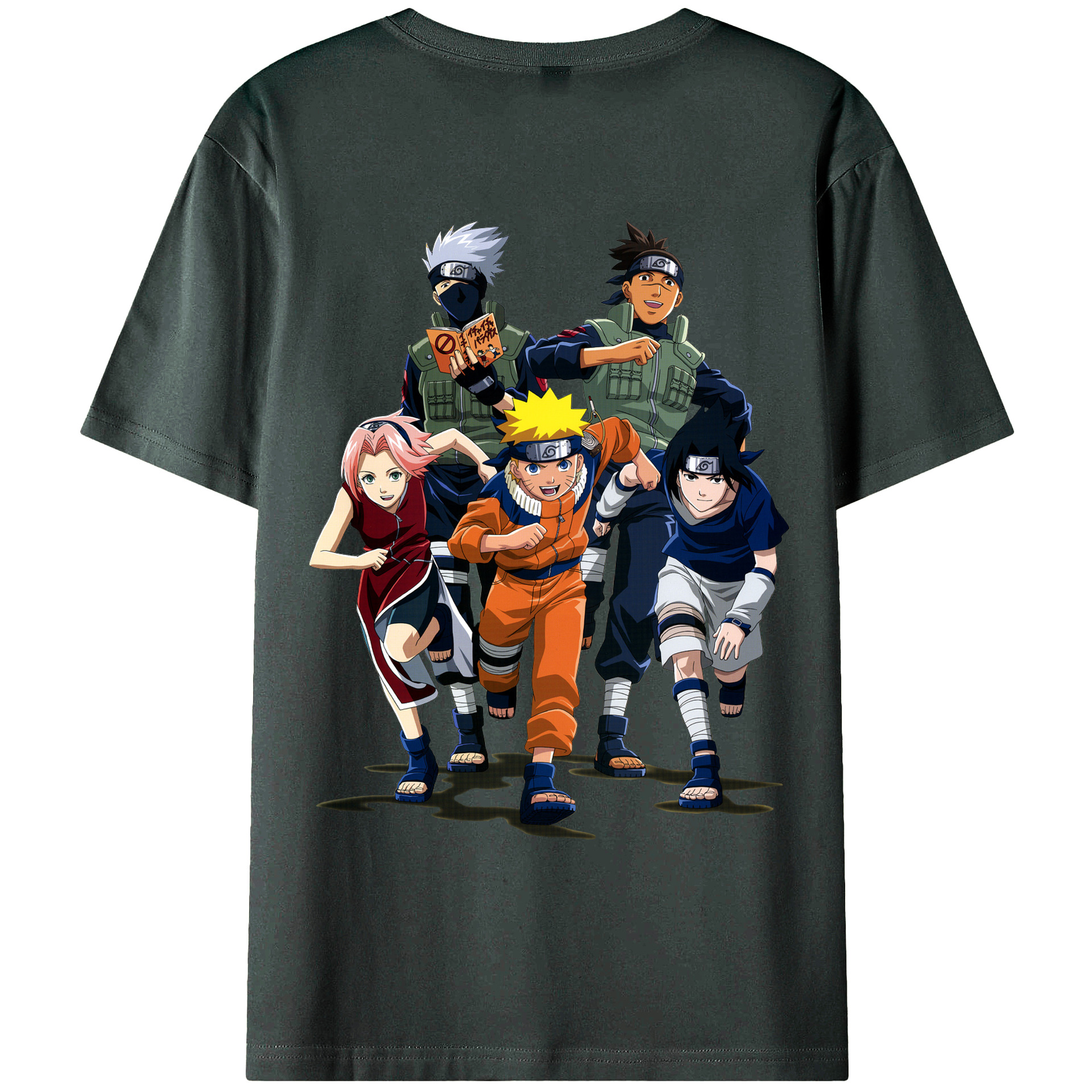 （画像用） NARUTO -ナルト- うずまき ナルト Uzumaki Naruto 綿100％ メンズ半袖Tシャツ（バックプリント） 通気性
